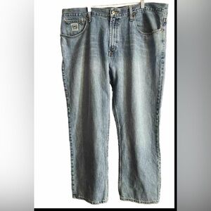 Cinch Jeans Men’s Sz 42x30” Blue White Label Relaxed Distressed 
MB92834013